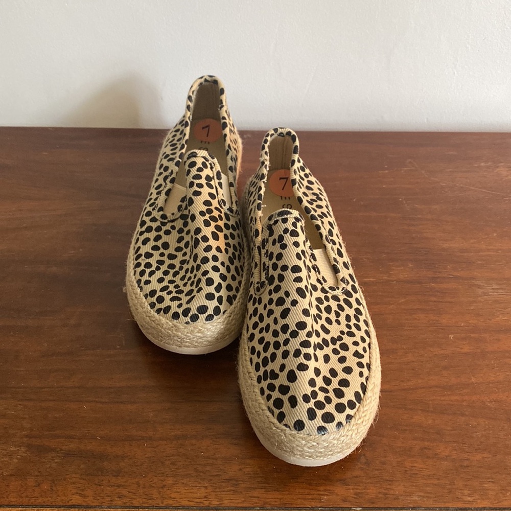 Esprit Nadine Leopard Print Espadrilles Size 7